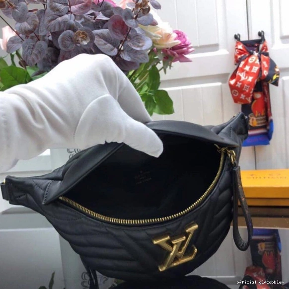 Official oldcobbler VUITTON NEW WAVE BUMBAG LOUIS 0801